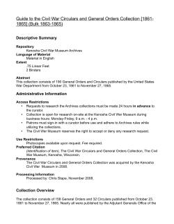 Guide to the Civil War Circulars and General Orders Collection