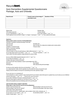 Supplemental - RecycleGuard Auto Dismantler