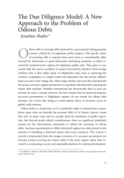 A New Approach to the Problem of Odious Debts