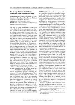 The Energy Crises of the 1970s as Challenges to the - H-Soz-Kult
