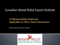 Canadian Wood Pellet Export Outlook