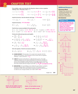 Algebra 2 8.Review Answers (textbook)