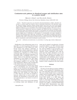 Centimeter-scale patterns in dissolved oxygen
