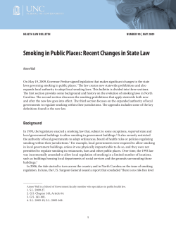 Smoking in Public Places - School of Government Bookstore