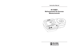 HI 96801 Refractometer for Sucrose Measurements