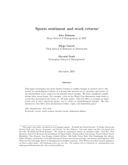 Sports sentiment and stock returns