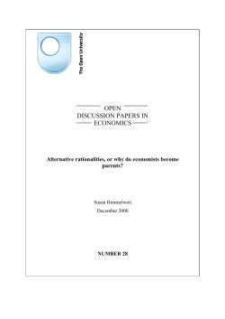 Alternative rationalities, or why do economists