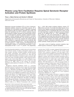 Phrenic Long-Term Facilitation Requires Spinal Serotonin Receptor