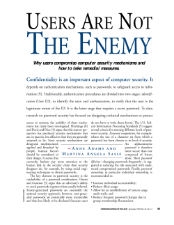 Users Are Not The Enemy