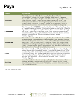 Ingredients List