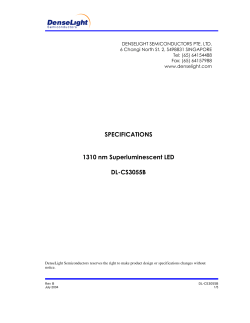 SPECIFICATIONS 1310 nm Superluminescent LED DL
