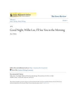 Good Night, Willie Lee, I`ll See You in the Morning