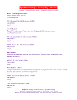 Alphabetical Listing of Participating Merchants