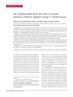 An Antimicrobial Role for Zinc in Innate Immune