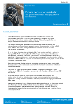 Future consumer markets