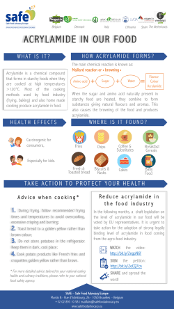 Brochure Acrylamide_EN - Safe Food Advocacy Europe