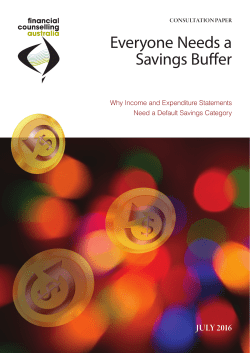 Everyone Needs a Savings Buffer - Financial Counselling Australia