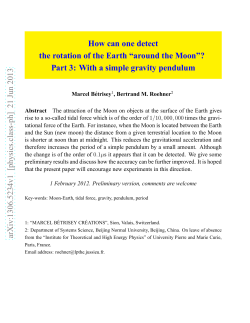 How can one detect the rotation of the Earth" around the Moon