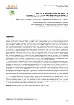 oil palm and land use change in indonesia, malaysia and papua