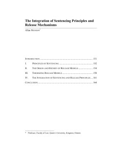 The Integration of Sentencing Principles and Release Mechanisms