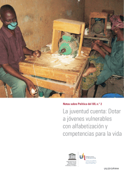 dotar a j&oacute;venes vulnerables con alfabetizaci&oacute;n y