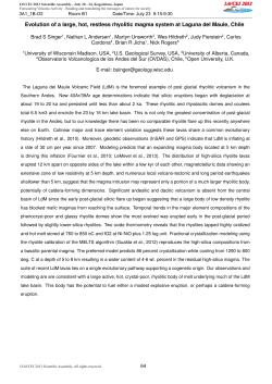 Evolution of a large, hot, restless rhyolitic magma system at Laguna