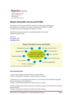 Master Storytelle Master Storyteller Surve Master Storyteller Survey