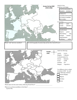 Europe During WWI (1914