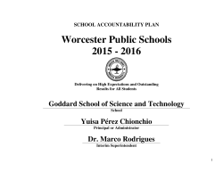 School Accountability Plan - Goddard School Of Science