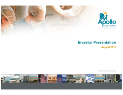 I t P t ti Investor Presentation