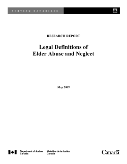 Legal Definitions of Elder Abuse and Neglect