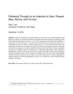 Following Through on an Intention to Vote: Present Bias, Norms, and