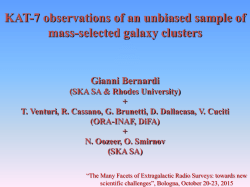 KAT-7 observations of an unbiased sample of mass - Ira-Inaf