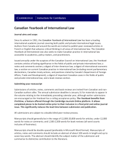 Canadian Yearbook of International Law