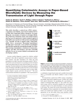 Quantifying Colorimetric Assays in Paper