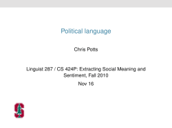Political language - Stanford University