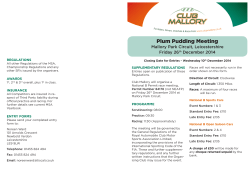 Plum Pudding Meeting