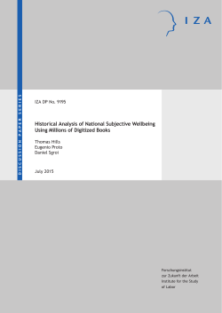 Historical Analysis of National Subjective Wellbeing Using