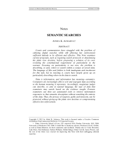 Semantic Searches - Duke Law Scholarship Repository