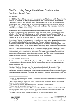 1789 The visit of King George III and his family