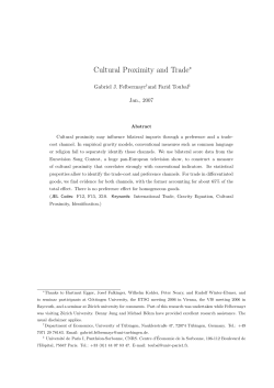 Cultural Proximity and Trade