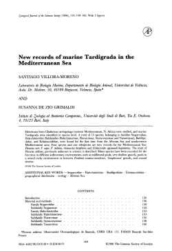 New records of marine Tardigrada in the Mediterranean Sea