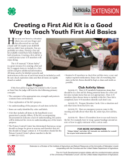 Creating a First Aid Kit - Nebraska Extension in Lancaster County