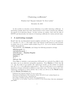 Clustering coefficients