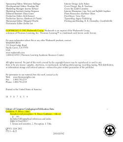 Sponsoring Editor: Marianne Taflinger Developmental Editor