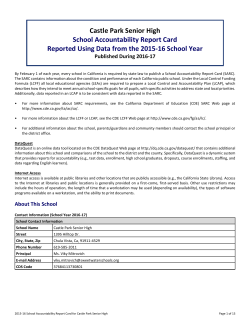 School Accountability Report Card (SARC)
