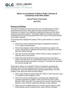 Return on Investment from Ohio Public Libraries and