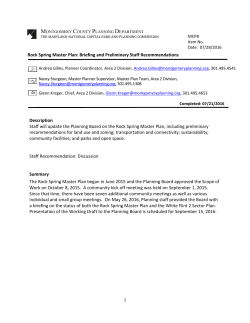 Rock Spring Master Plan - Montgomery County Planning Board
