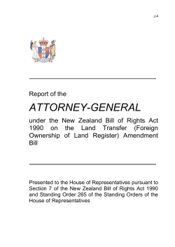 (Foreign Ownership of Land Register) Amendment Bill