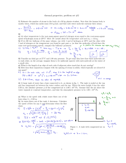 thermal properties, problem set #2